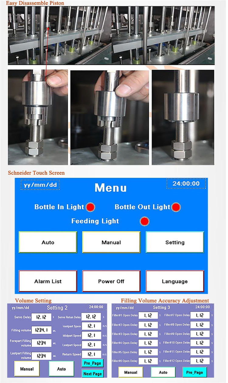 Máquina automática de llenado de botellas con servomotor 6