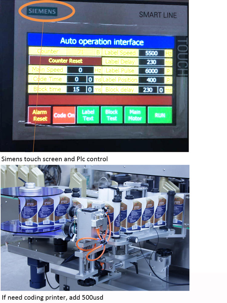 Precio de la máquina de etiquetado automático de botella de doble cara