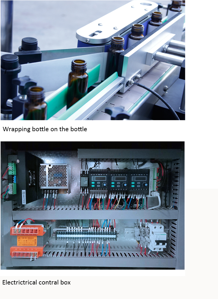 Etiquetadora automática de envoltura de botella redonda